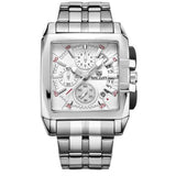 Luxury Full Steel Band Date Quartz  Business Big Dial Watch