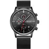 Luxury Business Style Steel Material Waterproof Night Light Function Watch