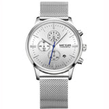 Luxury Business Style Steel Material Waterproof Night Light Function Watch