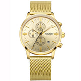 Luxury Business Style Steel Material Waterproof Night Light Function Watch