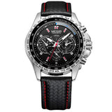 Luxury Quartz Fashion Casual Black PU Starp Watch