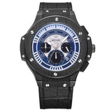 Leather Chronograph Military Watches Sports Quartz Watch