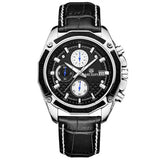 Fashion Genuine Leather Chronograph Gentle Watch