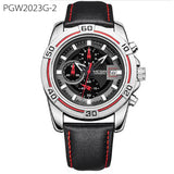 Luxury Leather Strap Chronograph Quartz Military Watch