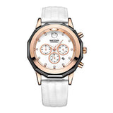 Fashion Leather Chronograph Ladies Watch