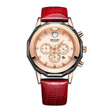 Fashion Leather Chronograph Ladies Watch