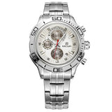 Stainless Steel Multifunction Chronograph Watch