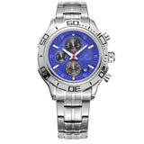 Stainless Steel Multifunction Chronograph Watch