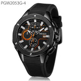 Luxury Sport Chronograph Silicone Strap Quartz Watch